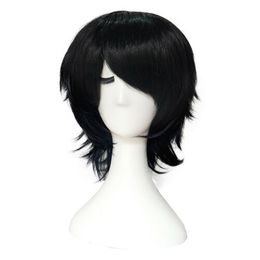 Size: adjustable synthetic Select Colour and style Fashion Multi Colour Short Straight Hair Wig Anime Party Cosplay Full Accessories Wigs