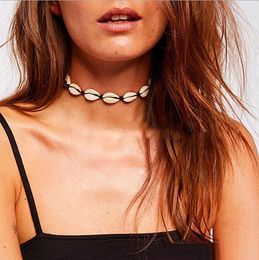 New Arrival Hot Selling Fashion Popular Personality Female New Style Shell Handmade Woven Choker Collar Necklace