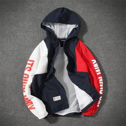 Fashion- Patchwork Plus Size Jacket Brand New Men Fashion High Street Summer Hip hop Full Sleeve Thin Jacket