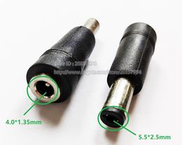 Connectors, DC 4.0x1.35mm Female to DC-5.5x2.5mm Compatible(5.5x2.1mm) Male Plug Power Adapter Connector/10PCS