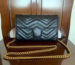 Hot Sell Fashion Vintage Shoulder Bags black Bags Designer Handbags Wallets for Women's Leather Chain Crossbody Bag 5 Colours 21X5X13CM