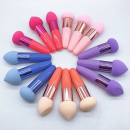 Sponge Brushes Set Beveling Bullet Mushroom Head Sponge Puff Blusher Brush Concealer Powder BB Cream Foundation Brushes Makeup Tools HHA808