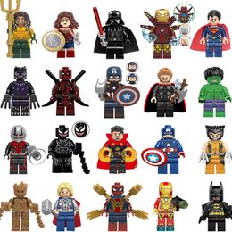 Bausteine Figur Super Hero Captain America Batman Hulk Black Widow Toy Gift 8PCS