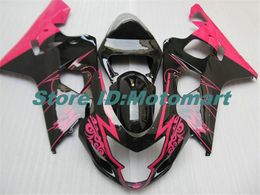 Motorcycle Fairing kit for SUZUKI GSXR600 750 K4 04 05 GSXR 600 GSXR 750 2004 2005 pink black Fairings set SF125