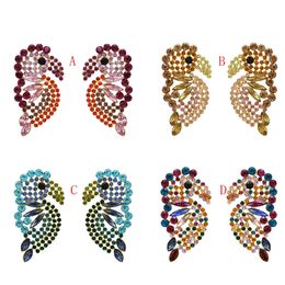 Cute Big Bird Shape Crystal Drop Earrings For Women Girl Party Jewelry Gift