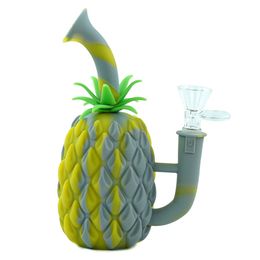 7"Smoking pipes Silicone unique pineapple Tobacco Pipe Hookahs Cigarette dab rig bongs