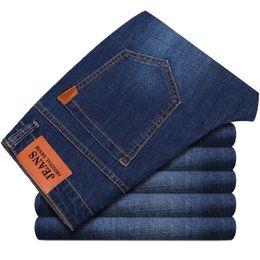 Big Size 44 46 48 Jeans Men New Stretch Cotton Breathable Male Spring Autumn Denim Long Pant Lightweight Jeans Work Leisure Pant