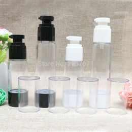 Transparent Airless Pump Vacuum Bottle Toiletries Container Refillable Plastic Dispenser Travel Cosmetic Bottles Makeup Tools