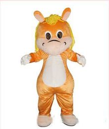 2019 Hot Sale Orange Dinosaur Mascot Birthday Xmas Theme Party Costumes Carnival Fancy Dress Mascotte