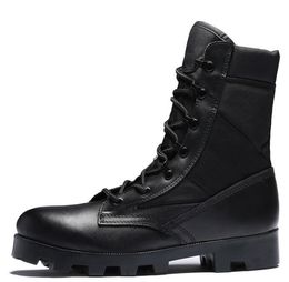 sport mens leather anti plush breathable mountaineering boot 2021 army fans high boots shock absorption training sneakers yakuda local online store