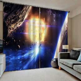 blue stars curtains 3D Blackout Curtains For Living room Bedding room Drapes Cotinas para sala