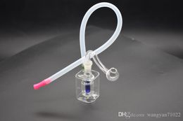 Inline Perc Glass Water Pipe Honeycomb Bong 10mm Ash Catchers Bong Vortex Honeycomb Shiny Oil Rigs Water Smoking Pipes with silicone hose