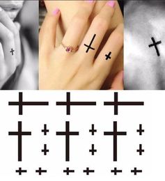 étanche Autocollant De Tatouage Temporaire Croix Faux Tatouage Tatouage Temporaire Flash Tatto Pied Main Pied Corps Art Pour Hommes Femmes Fille