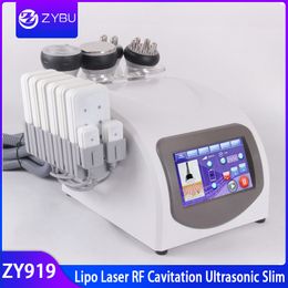 Multi-polar RF ultrasonic Vacuum 40K Cavitation machine cavitation rf body shape slimming Machine with lipo laser fat burning Weight Loss