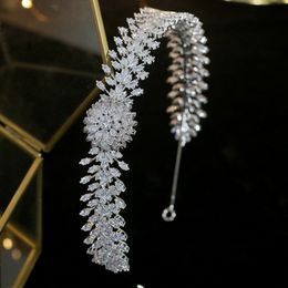 Luxury zirconia bridal headband hair band luxury wedding crown party Jewellery tiara Zircon crown Headpieces Wedding Accessories257B