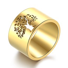 Lady's Religious Tree Of Flower Ring Egypt Life Rings Jewellery Items For Women 14mm Wide