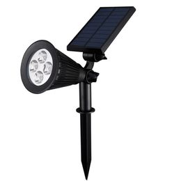 Outdoor Garden Solar Lawn Lamps Hight Brightness 4 LED Solar Spotlight Waterproof Villa Courtyard Landscape Solar Spot Lights