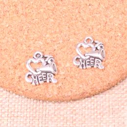 67pcs Charms cheer love cheerleading 17*16mm Antique Making pendant fit,Vintage Tibetan Silver,DIY Handmade Jewelry