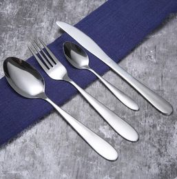 Stainless steel Flatware Sets Spoon Fork Knife Tea Spoon Dinnerware Set Kitchen Bar Utensil Kitchen supplies