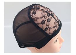 Wig Cap Lace FrontWith Adjustable Strap And Hair Weaving Stretch Adjustable Glueless Black Dome Caps
