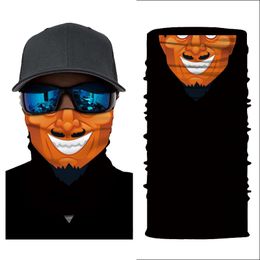 Fashion-3D Cool Outdoor Radfahren Reitmaske Grimace Schädel Hip Hop Cap Halloween Rave Maske Ski Schal Hals Ärmel Stirnband Haarband