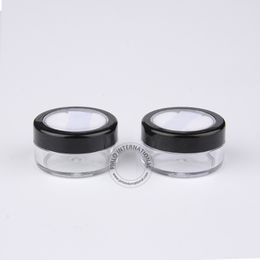 5g Empty Plastic Loose Powder jars With Sifter Puff Clear Small Cosmetic Jar Packaging 50pcs