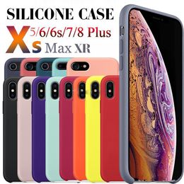 High quality Liquid Silicone phone Cases Cover For iPhone14 13 11pro 8Plus iPhone12 X XR XS Max With Retail box