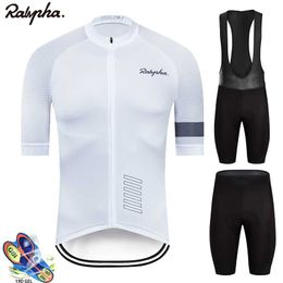 t-shirt de bicicleta rapha Desconto rapha 2020 Ciclismo Set Homem Jersey Ciclismo manga curta de bicicleta roupa Kit Mtb Bike Wear Triathlon Uniforme