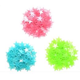 Luminous Stars Wall Sticker Removable 3D Moon Stars Sticker Glow in The Dark Adhesive Colourful Wall Sticker Deco