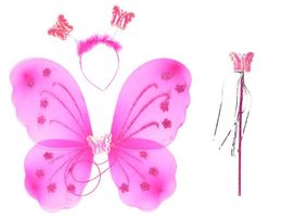 Children's Day performance costume show dress props, hair hoop, fairy stick, butterfly angel wing single-layer three-piece set WL194