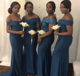 African Black Girls Bridesmaid Dresses Mermaid Long Summer Country Garden Formal Wedding Party Guest Maid of Honour Gowns Plus Size