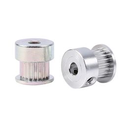 20pcs/Lot Belt Pulleys Aluminium Alloy Gear Printer Tooth Pulley Timing Pulley Wheel 5mm Inner Diameter 20 Teeth Mounted Bearings