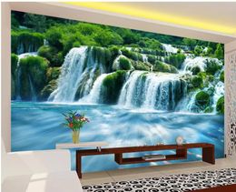 3d wall murals wallpaper Waterfall, water, three-dimensional scenery, background, wall painting