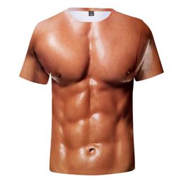 muscle t shirts women NZ - New Fashion For Strong Boy 3D Muscle T Shirt O-neck Short Sleeve Tshirt Men Women Tops Tee Summer High Quality Casual Streetwear Ypf569