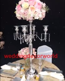 New style Tall wedding pillar flower stand , silver metal vase Centrepieces for aisle decor 151