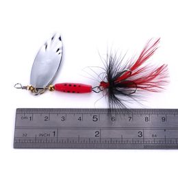 HENGJIA hard metal spinnerbaits blade sequins fishing lures spinner spoons baits pesca fishing 7cm 8.4g