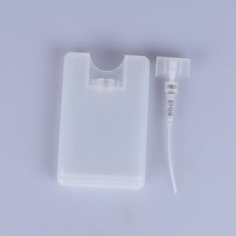 20ml Plastic Credit Card Shape Pocket Size Flat Spray Bottle for Perfume Cosmetic Disposable Atomizer Pot