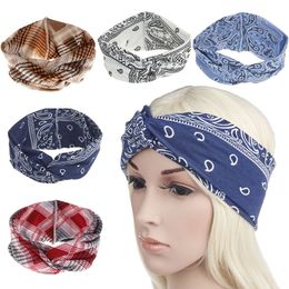 15 Styles Bohemian Headband Big Girls Hair Band Printed Knoted Vintage Headbands girls headdress Turban Knot head bands Wraps M274