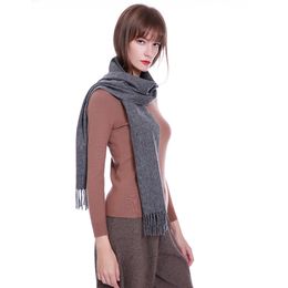 Wholesale- scarf men's high-quality ladies cashmere shawl solid Colour wild long thick shawl wrap sweaters