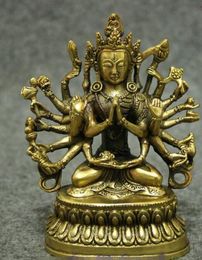 Exquisite Tibet Buddhism Hand made liuli colored glaze statue Vajrasattva White
