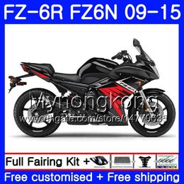 Body For YAMAHA FZ6N FZ6 R FZ 6N FZ6R 09 10 11 12 13 14 15 239HM.20 FZ-6R FZ 6R 2009 2010 2011 2012 2013 2014 2015 Gloss red blk Fairings