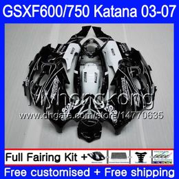 GSX600F Black HOT hot For SUZUKI GSXF 600 750 GSXF600 2003 2004 2005 2006 2007 293HM.23 GSXF-750 KATANA GSXF750 03 04 05 06 07 Fairings