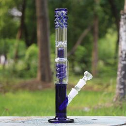 38cm Downstwm Bowl Hookahs Joint 18.8mm Glass Bongs Spiral Percolators Hookahs Dab Rigs Two Function Water Pipes