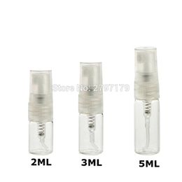 500pcs Refillable Mini Essential oil Spray Bottle 2ml 3ml 5ml Empty Portable Glass Bottle Perfume Atomizer Travel Accessories