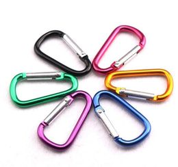 S D mini Aluminum multitool button Carabiner keychain Durable camping hiking Carabiner key ring Snap Clip Hooks EDC hangs tool