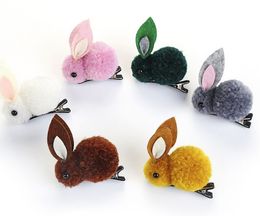 New Kids Cute Rabbit Headbands Hairband Headwraps Animals Hairpins Plush Rabbit Ears Hair Clips Girls Hair Accessories