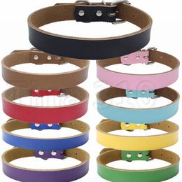 fashion 9-color high-grade pure cowhide pet collar leather thickened dog fashion chain traction dog accessories T2I5101