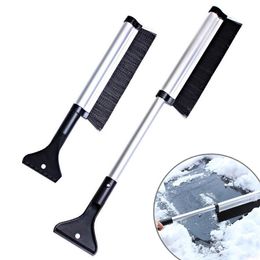 65cm Retractable Snow Brush with Ice Scraper Garden Car Snow Removaling Shovel Tool