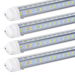 20 PCS-R17D/HO 8FT LED Bulb - Rotate V Shaped, 5000K/6000K 92W, 13000LM, 110W Equivalent F96T12/DW/HO, Clear Cover,T8/T10/T12 Replacement
