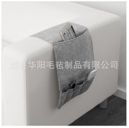 bedside bed bunk felt storage rack storage basket bedroom hanging bag Factory direct sales sofa Felt storage bag can be printed logo